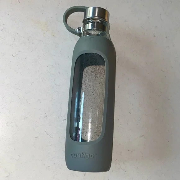 Contigo 20 oz Glass Bottle with Loop, Gray